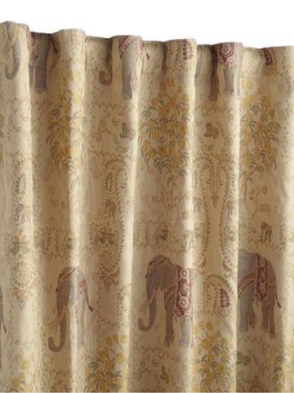 Three Pier One Elephant Jacquard Curtain Panels - rare! - Picture 6 of 7